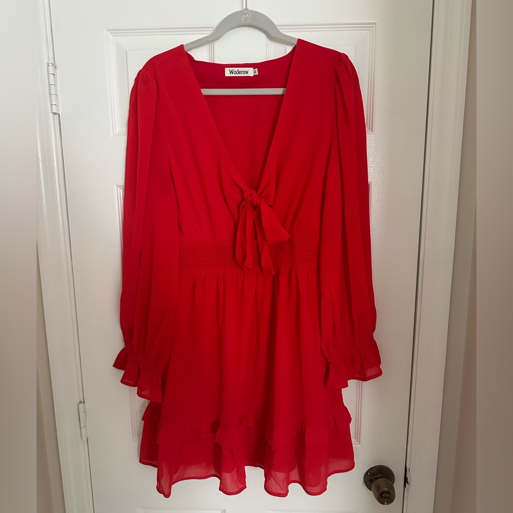 Red XL Woderow Dress- in excellent condition with no tags